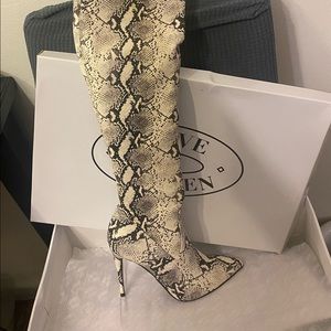 Steve Madden sneakskin thigh boots
